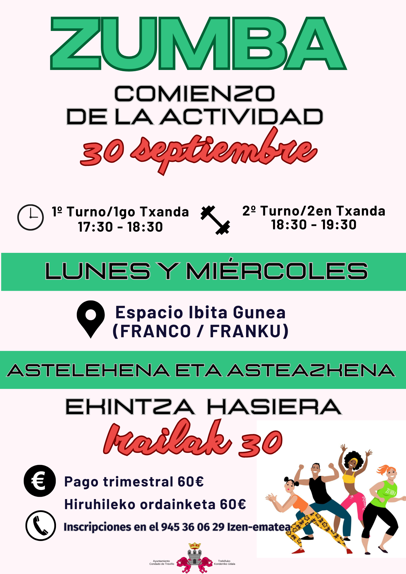 Comienzo de actividad "Zumba" / "Zumba" ekintzaren hasiera