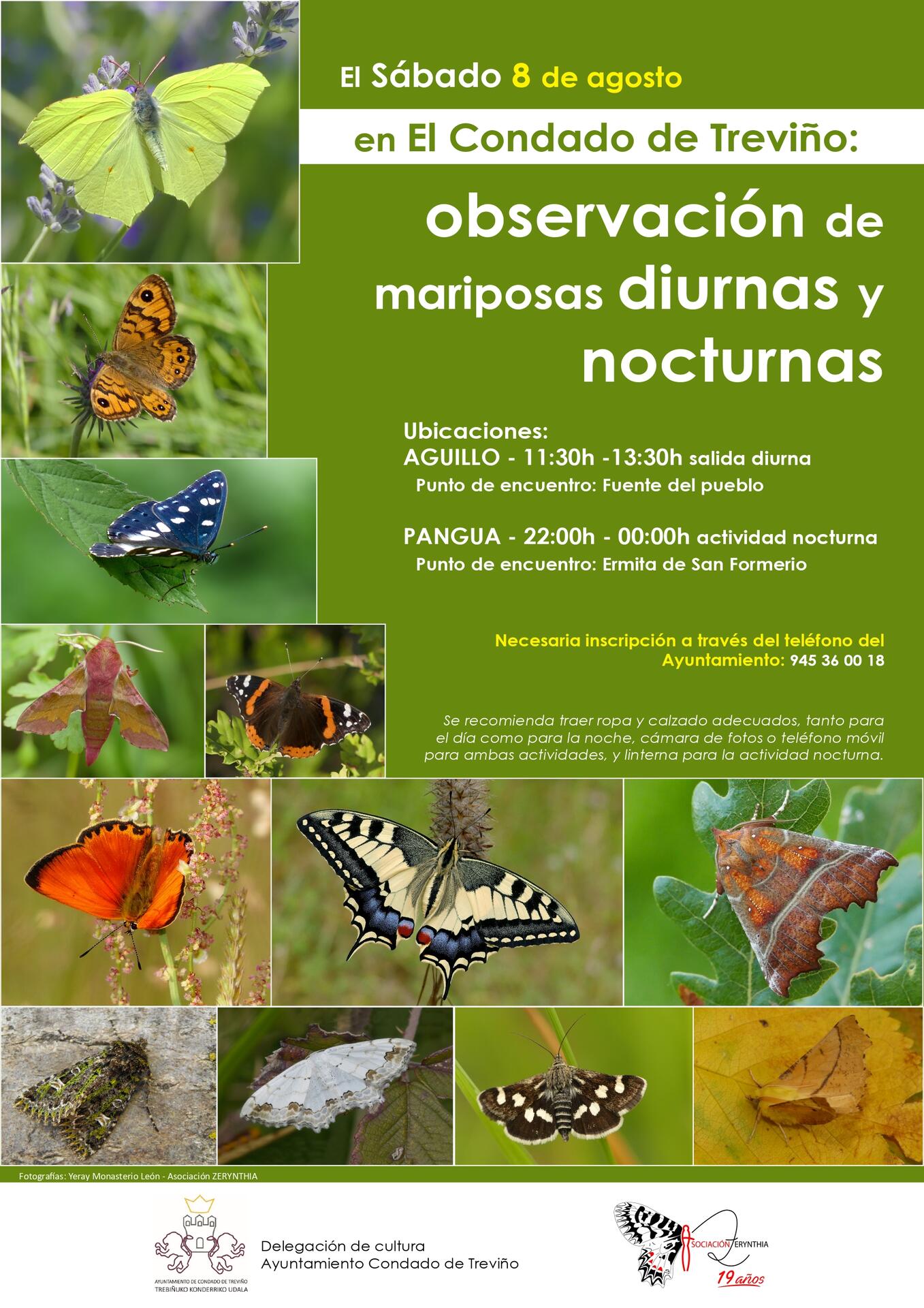 Observación de mariposas diurnas y nocturnas en el Condado de Treviño/Eguneko eta gaueko tximeleten behaketa Trebiñuko Konderrian