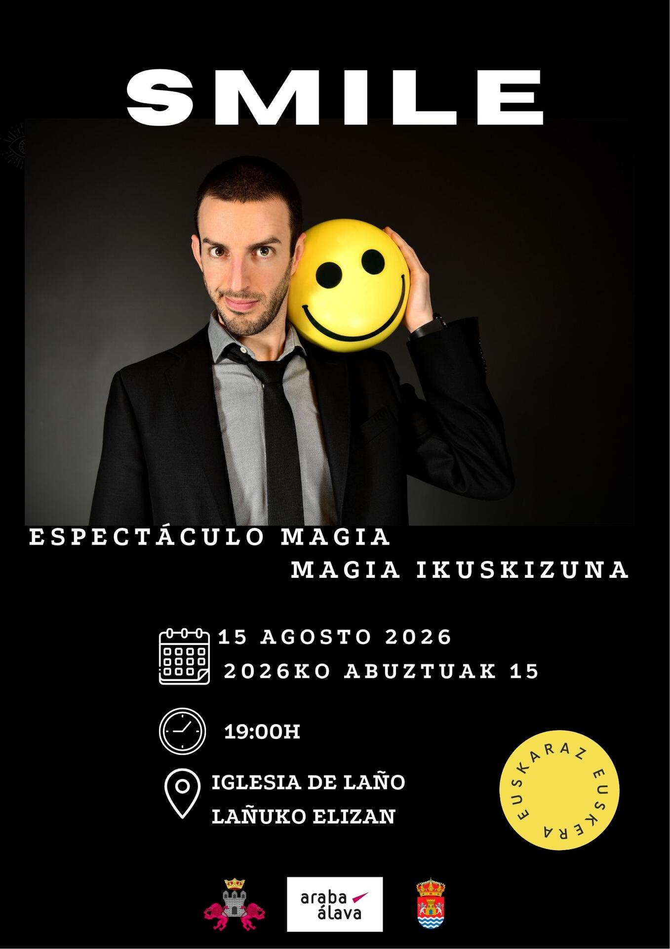Asier Kidam espectáculo de magia, 15 agosto, Laño / Asier Kidam magia ikuskizuna, Abuztuak 15,Lañu