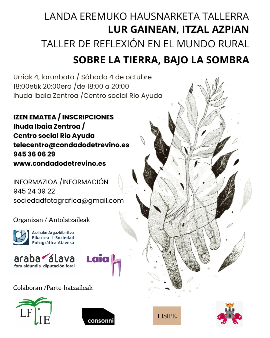 Taller "Sobre la tierra, bajo la sombra" // "Lurraren gainean, itzalaren azpian" tailerra