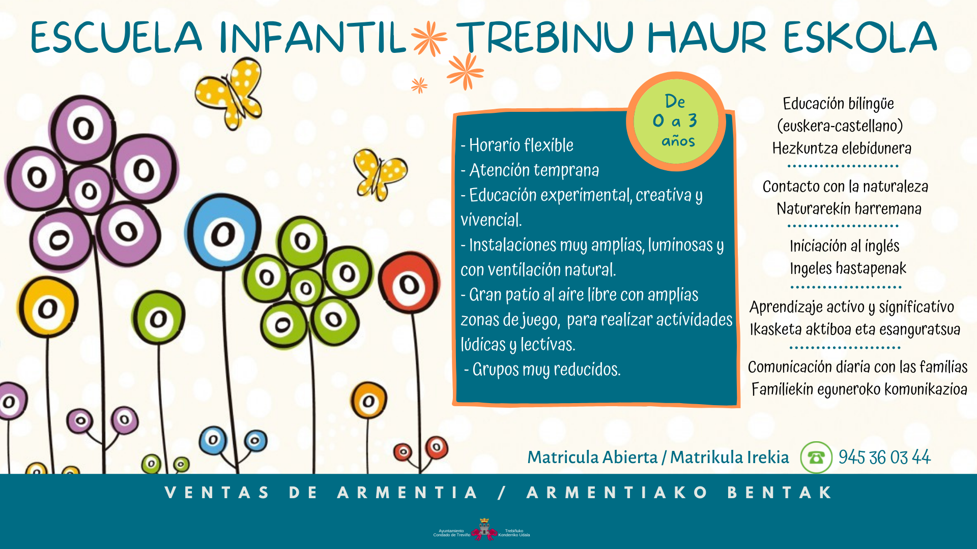 ESCUELA INFANTIL -TREBINU HAUR ESKOLA (de 0 a 3 años) | Condado de Treviño