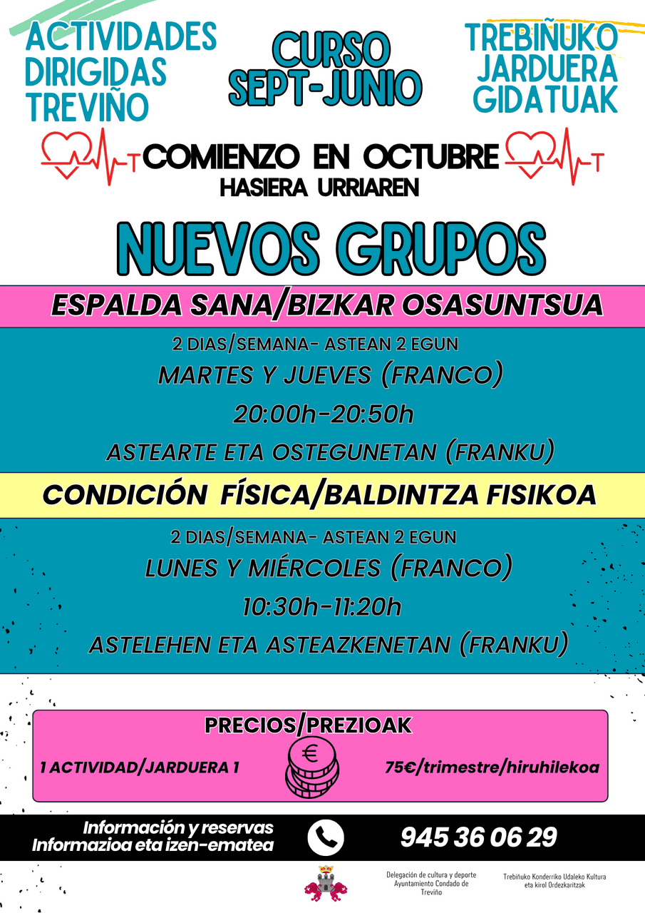 NUEVOS GRUPOS "Actividades dirigidas 2026-2027"