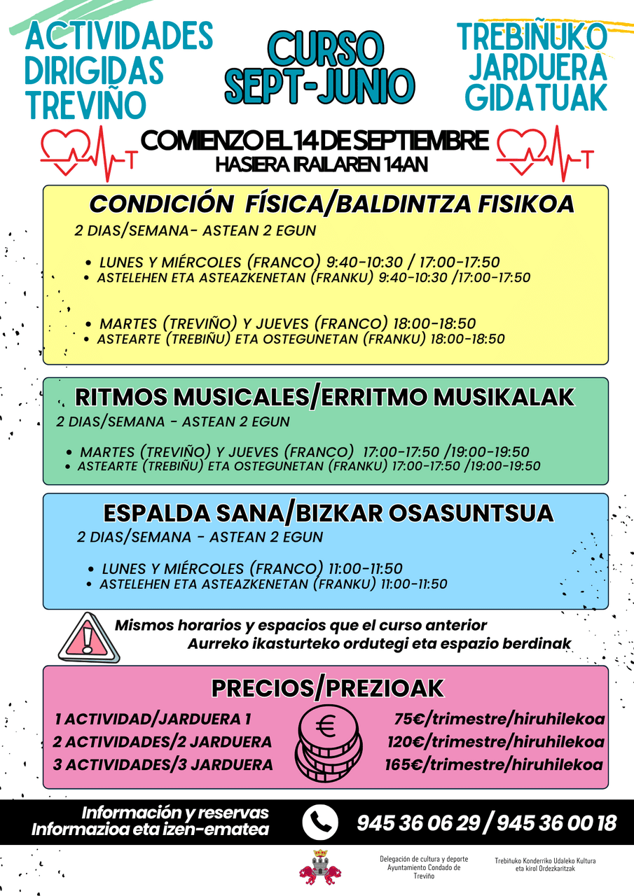 Clases Dirigidas curso septiembre 2026 - junio 2027 / 2026ko iraila - 2027ko ekaina ikasturterako klase zuzenduak