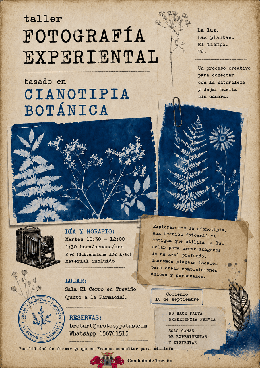 Taller Fotografía Experiental basado en Cianotipia Botánica/ Cianotipia Botanikoan oinarrituto Argazkigintza Experientalaren Tailerra